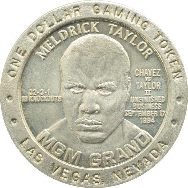 MGM Grand Casino Las Vegas Nevada $1 "Meldrick Taylor" Token 1994