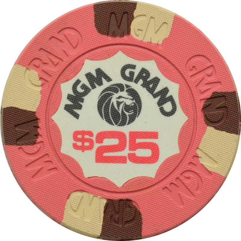 MGM Grand Casino Las Vegas Nevada $25 Prototype Chip 1970s