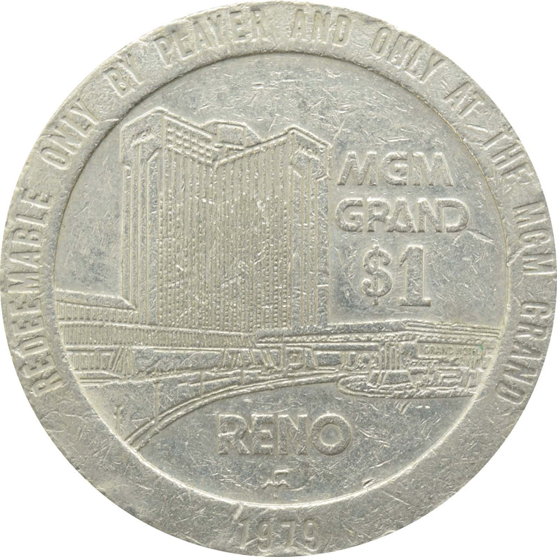 MGM Grand Casino Reno Nevada $1 Token 1979