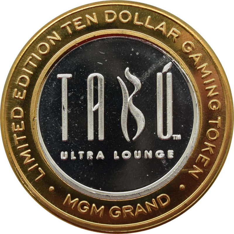 MGM Grand Casino Las Vegas "Tabu Ultra Lounge" $10 Silver Strike .999 Fine Silver 2005
