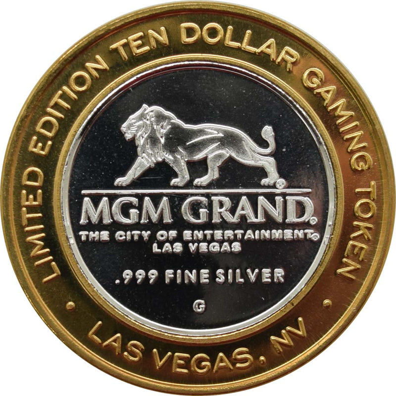 MGM Grand Casino Las Vegas "Tabu Ultra Lounge" $10 Silver Strike .999 Fine Silver 2005