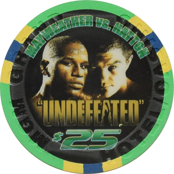 MGM Grand Casino Las Vegas Nevada $25 Mayweather VS Hatton Fight Chip 2007