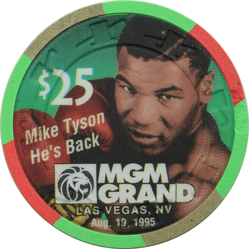 MGM Grand Casino Las Vegas Nevada $25 Chip Mike Tyson 1995