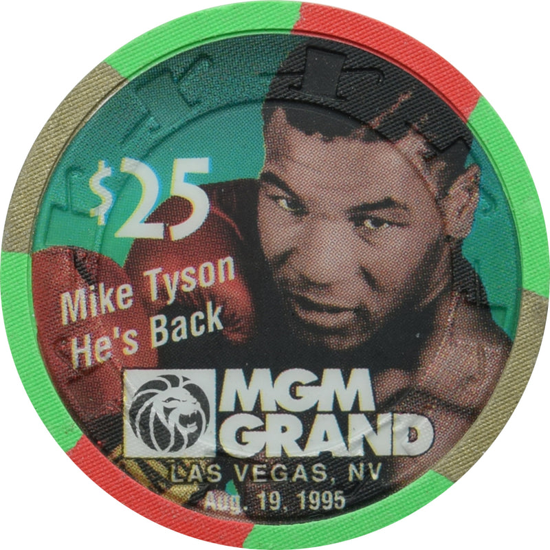 MGM Grand Casino Las Vegas Nevada $25 Chip Mike Tyson 1995