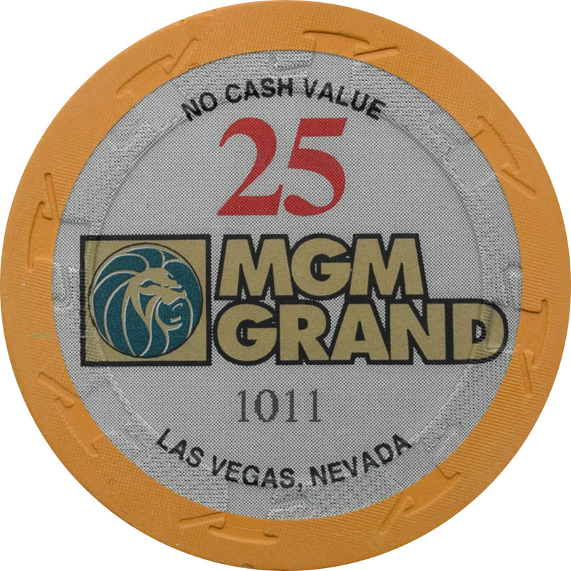 MGM Grand Casino Las Vegas Nevada $25 NCV Chip 2000 43mm