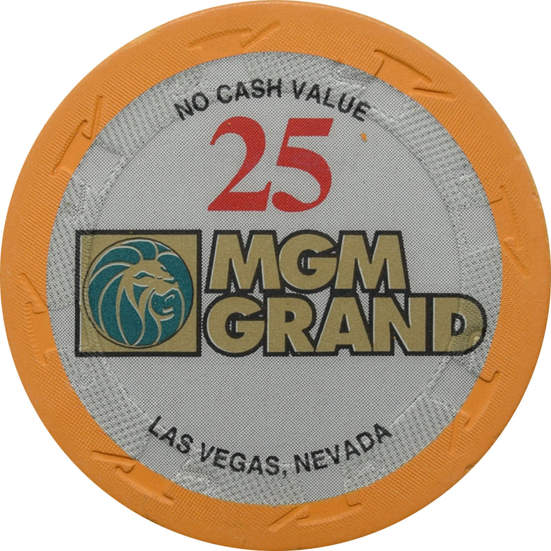 MGM Grand Casino Las Vegas Nevada $25 NCV Chip 2000 43mm