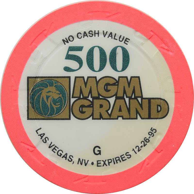 MGM Grand Casino Las Vegas Nevada $500 NCV 43mm Chip 1995