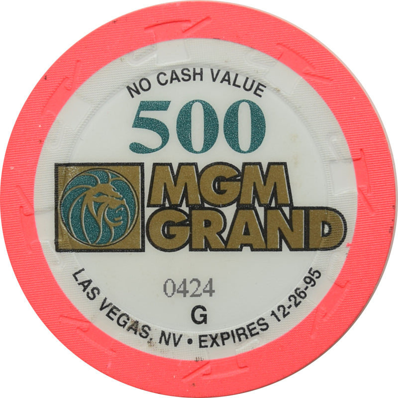 MGM Grand Casino Las Vegas Nevada $500 NCV 43mm Chip 1995