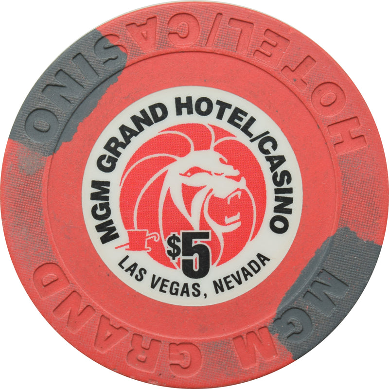 MGM Grand Casino Las Vegas Nevada $5 Chip 2010