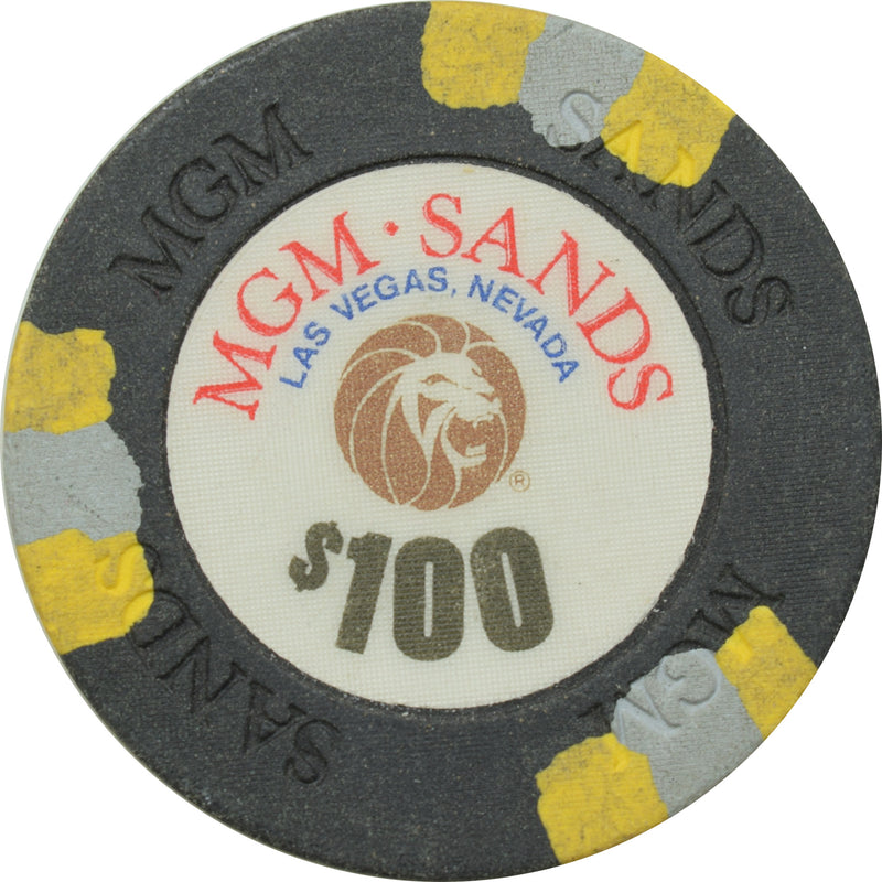 MGM Sands Casino Las Vegas Nevada $100 Chip 1988