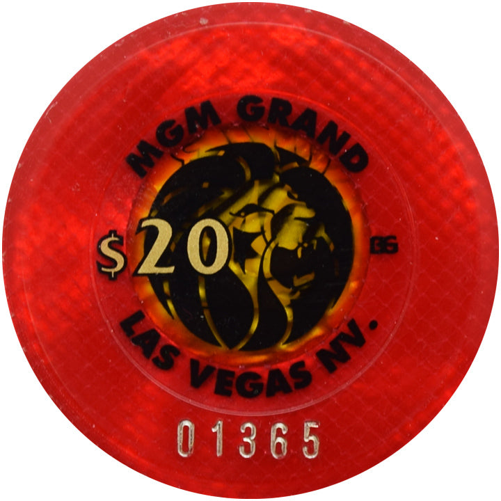 MGM Grand Casino Las Vegas NV $20 Jeton 1994