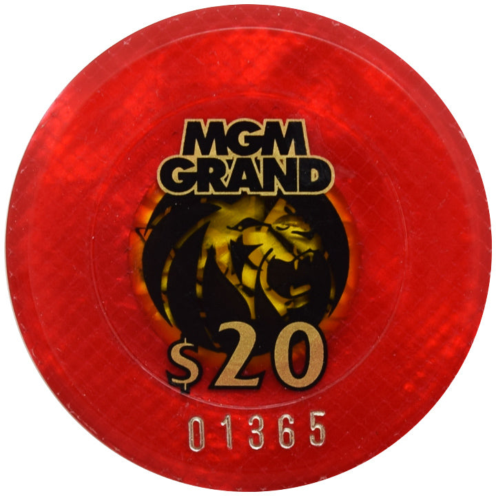 MGM Grand Casino Las Vegas NV $20 Jeton 1994