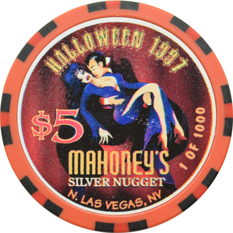 Mahoney's Silver Nugget Casino Las Vegas Nevada $5 Halloween Chip 1997