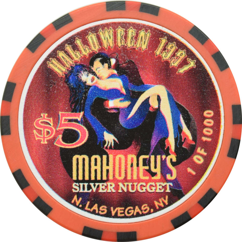 Mahoney's Silver Nugget Casino Las Vegas Nevada $5 Halloween Chip 1997