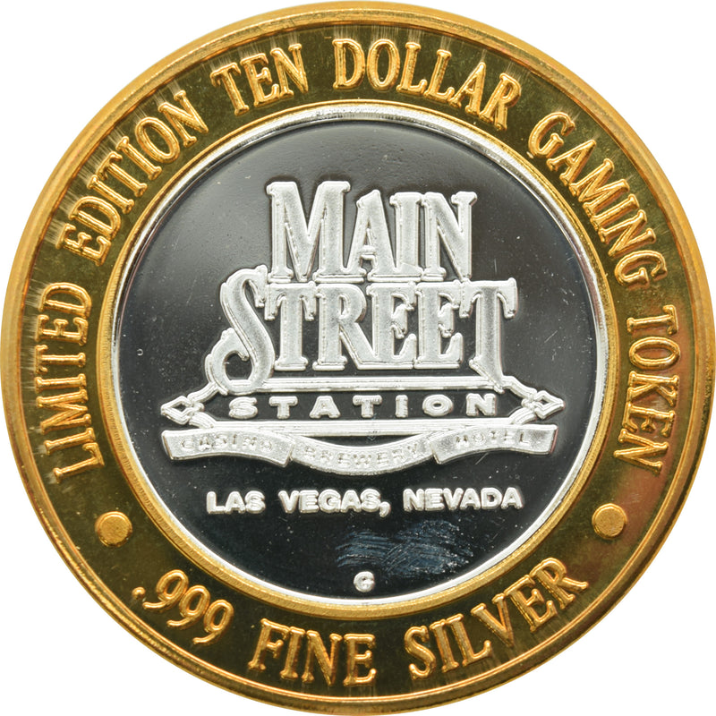 Main Street Station Casino Las Vegas "Empire State Express 1893 " $10 Silver Strike .999 Fine Silver 1999