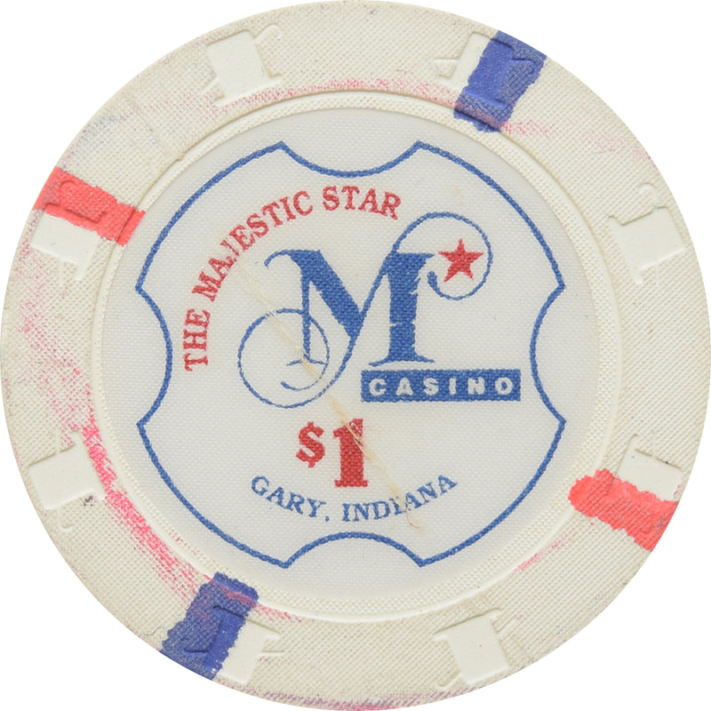 Majestic Star Casino Gary Indiana $1 Chip