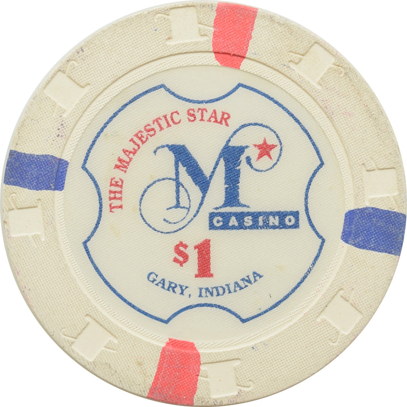 Majestic Star Casino Gary Indiana $1 Chip