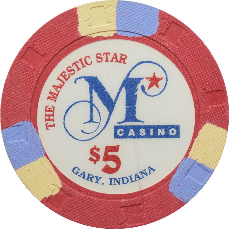 Majestic Star Casino Gary IN $5 Chip