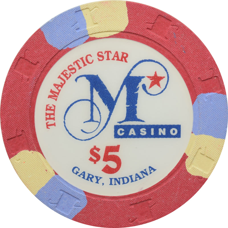 Majestic Star Casino Gary IN $5 Chip
