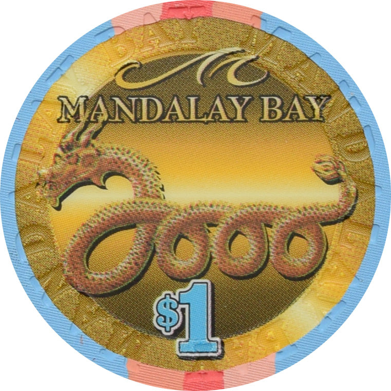 Mandalay Bay Casino Las Vegas Nevada $1 Year of the Dragon Chip 2000