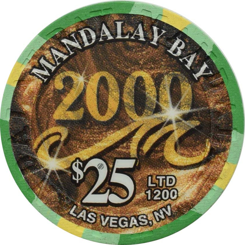 Mandalay Bay Casino Las Vegas Nevada $25 Millennium Chip 2000