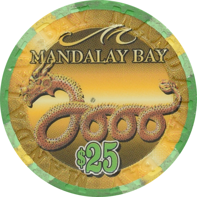 Mandalay Bay Casino Las Vegas Nevada $25 Year of the Dragon Chip 2000