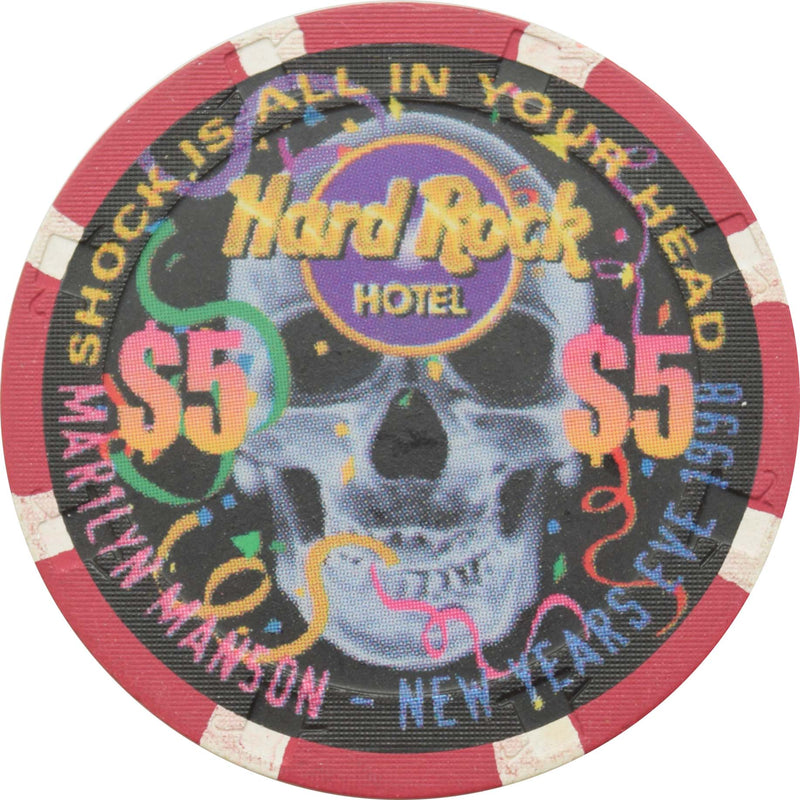Hard Rock Casino Las Vegas Nevada $5 Marilyn Manson (New Years Eve) Chip 1997