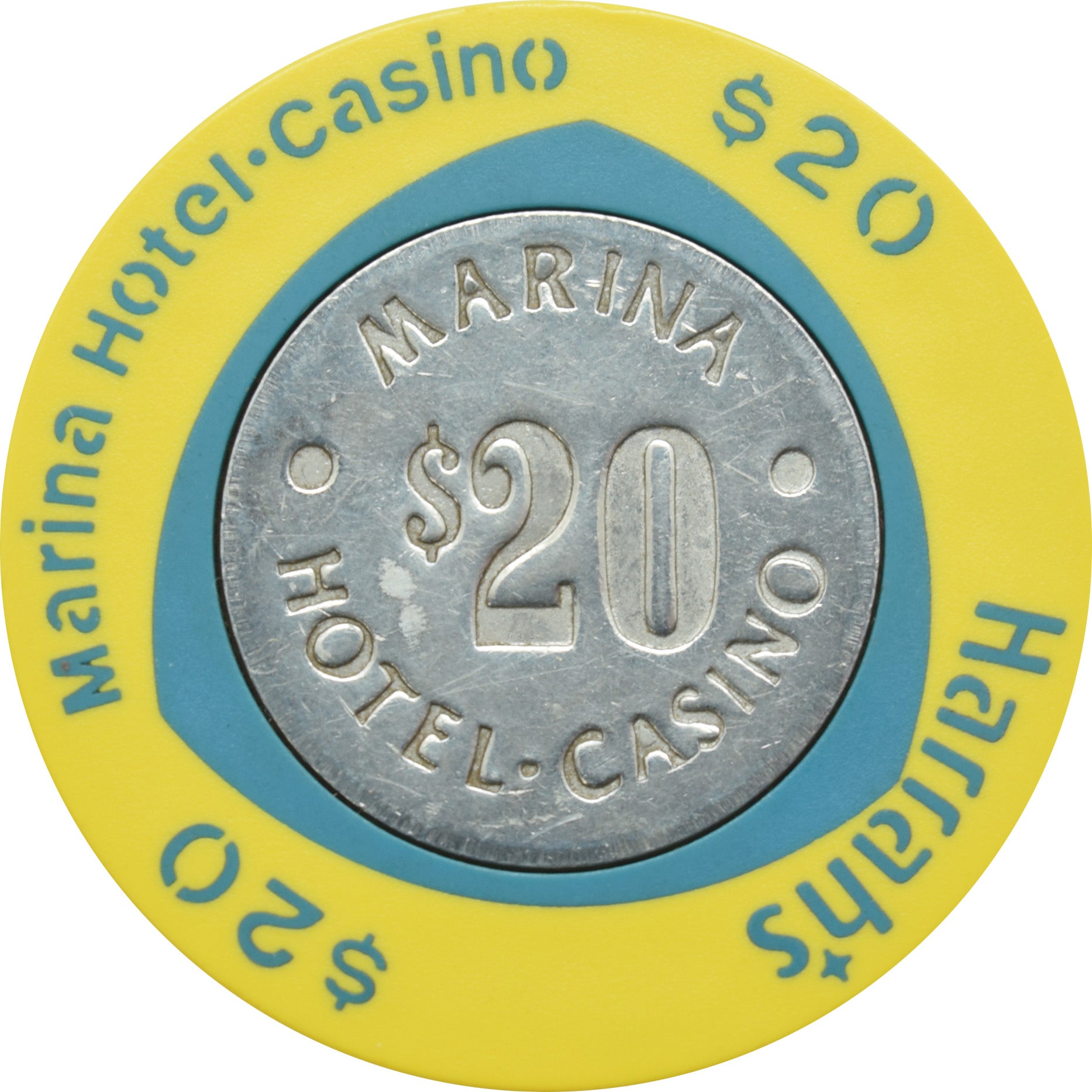 Harrah's Marina Casino Atlantic City New Jersey $20 Chip