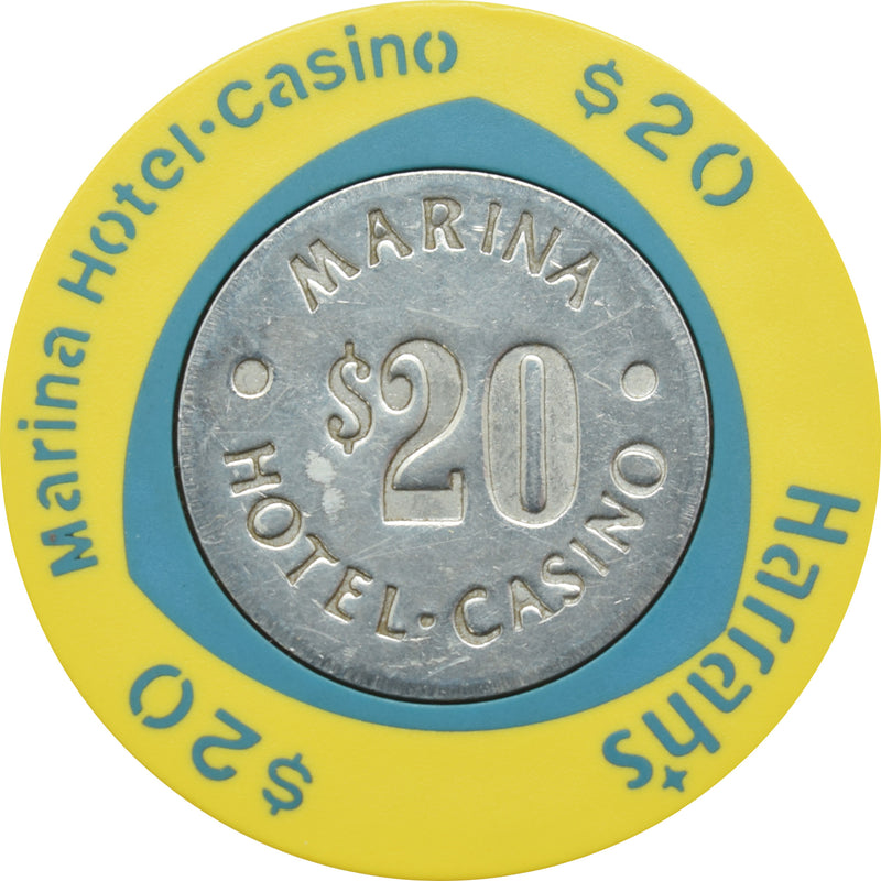 Harrah's Marina Casino Atlantic City New Jersey $20 Chip