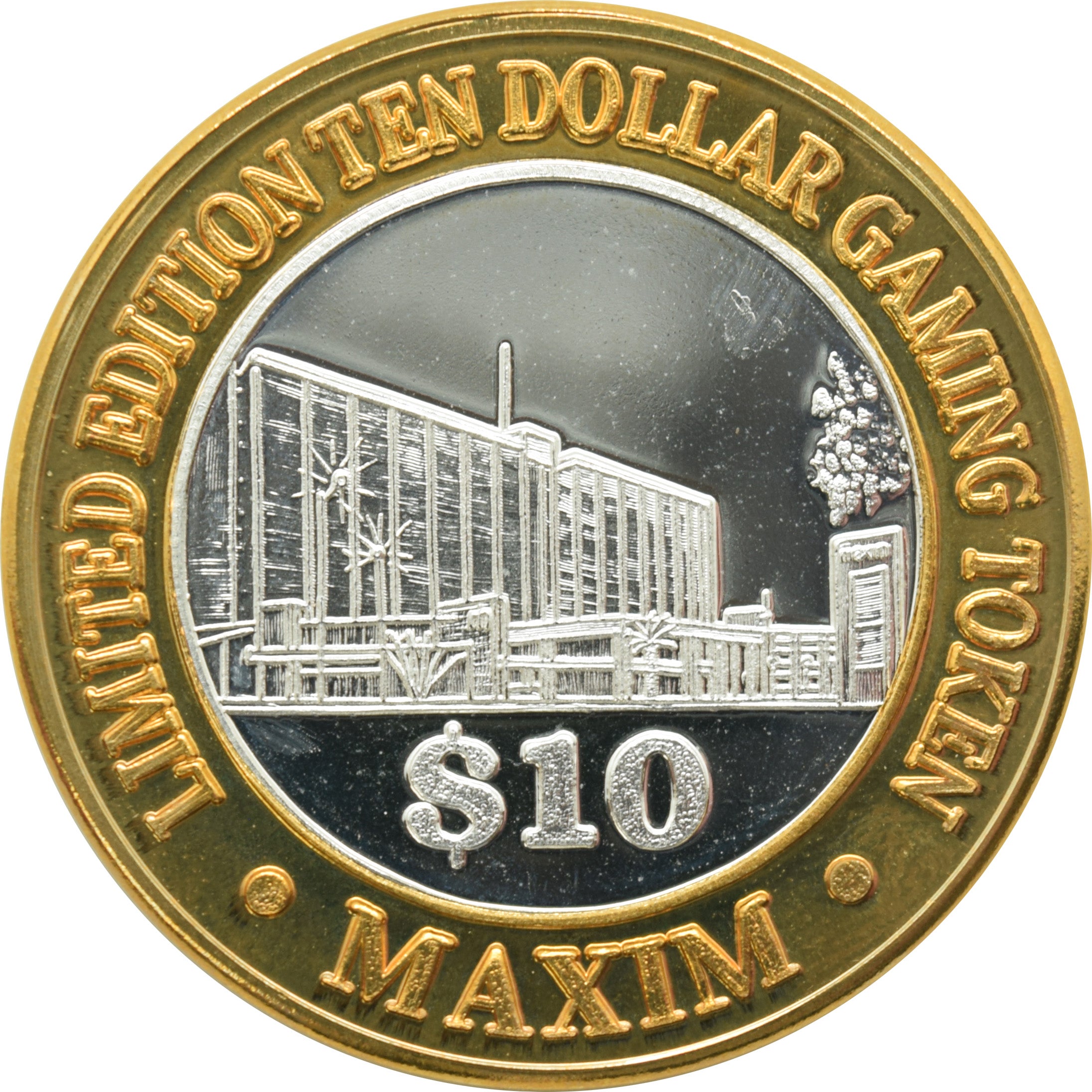 Maxim Casino Las Vegas "Casino " $10 Silver Strike .999 Fine Silver 1995