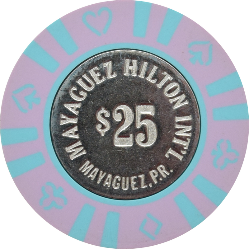 Mayaguez Hilton International Casino Mayaguez Puerto Rico $25 Coin Inlay Chip