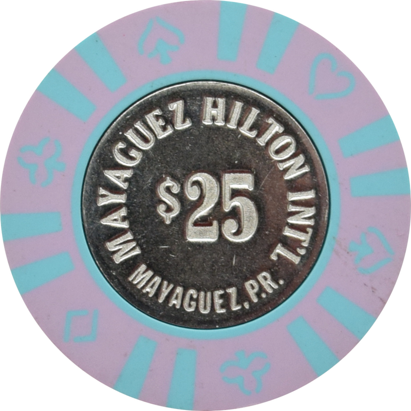 Mayaguez Hilton International Casino Mayaguez Puerto Rico $25 Coin Inlay Chip
