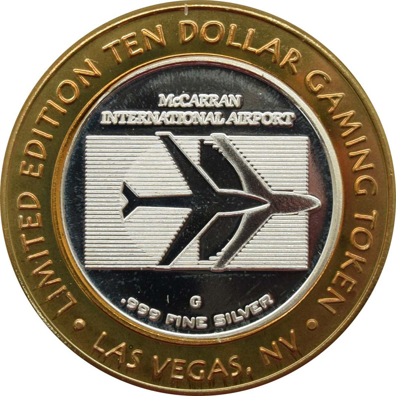 McCarran International Airport Las Vegas "Let Freedom Ring" $10 Silver Strike .999 Fine Silver 2002