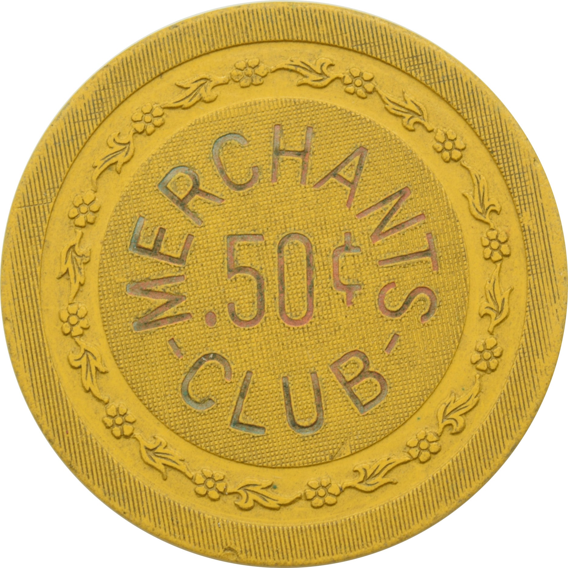 Merchants Club Illegal Casino Newport Kentucky 50 Cent Chip