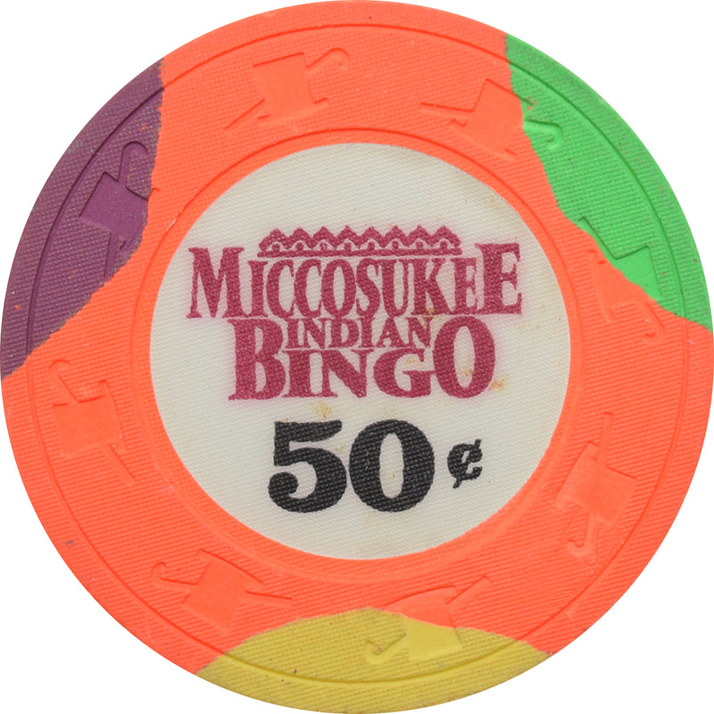 Miccosukee Indian Gaming Casino Miami Florida 50 Cent Chip Bold Font