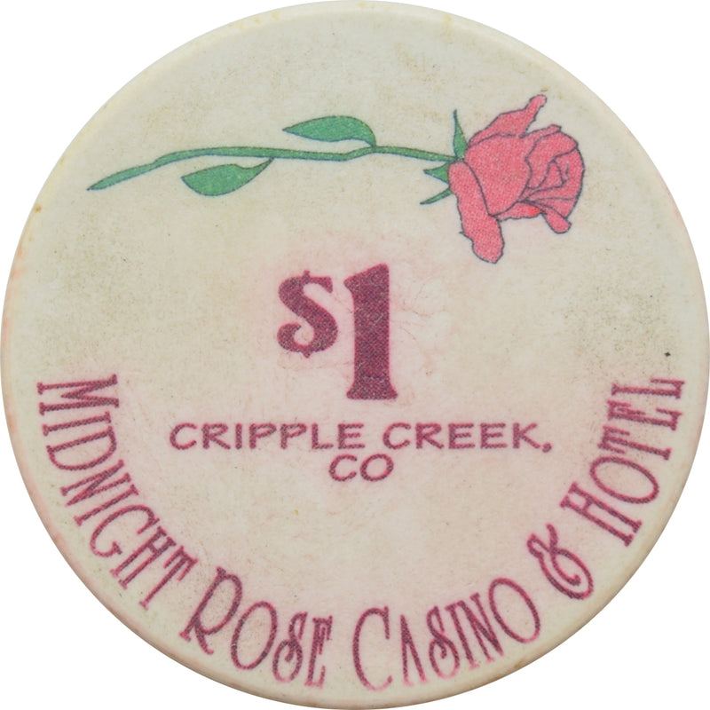 Midnight Rose Casino Cripple Creek Colorado $1 Chip