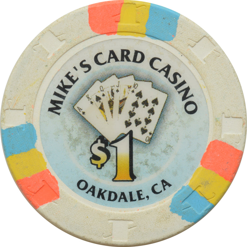 Mike's Card Casino Oakdale California $1 Chip