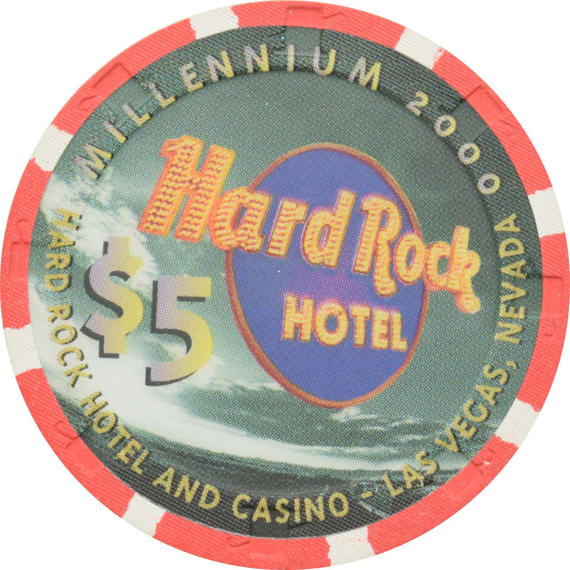 Hard Rock Casino Las Vegas Nevada $5 Millennium Chip 2000