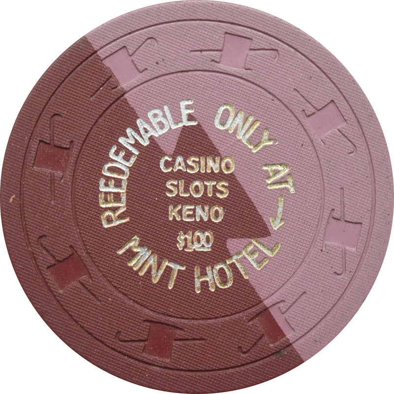 The Mint Casino Las Vegas Nevada $1 1/2 Pie Dovetail Brown Chip 1960s