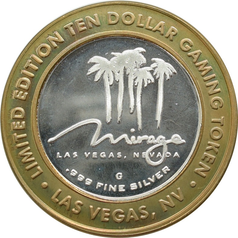 Mirage Casino Las Vegas "Building" $10 Silver Strike .999 Fine Silver 1999