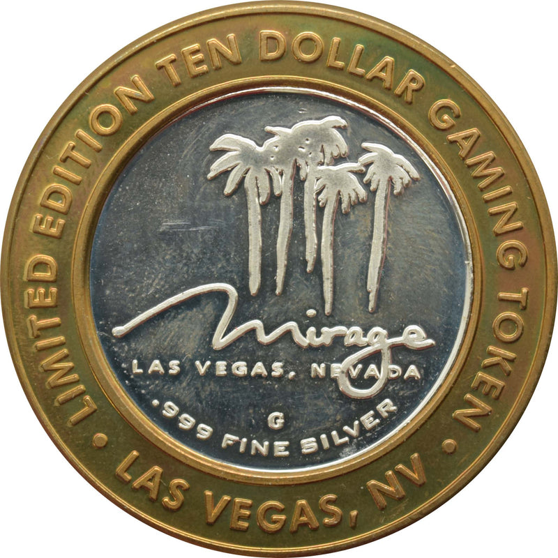 Mirage Casino Las Vegas "Rock Around The Slots Tournament" $10 Silver Strike .999 Fine Silver 2005