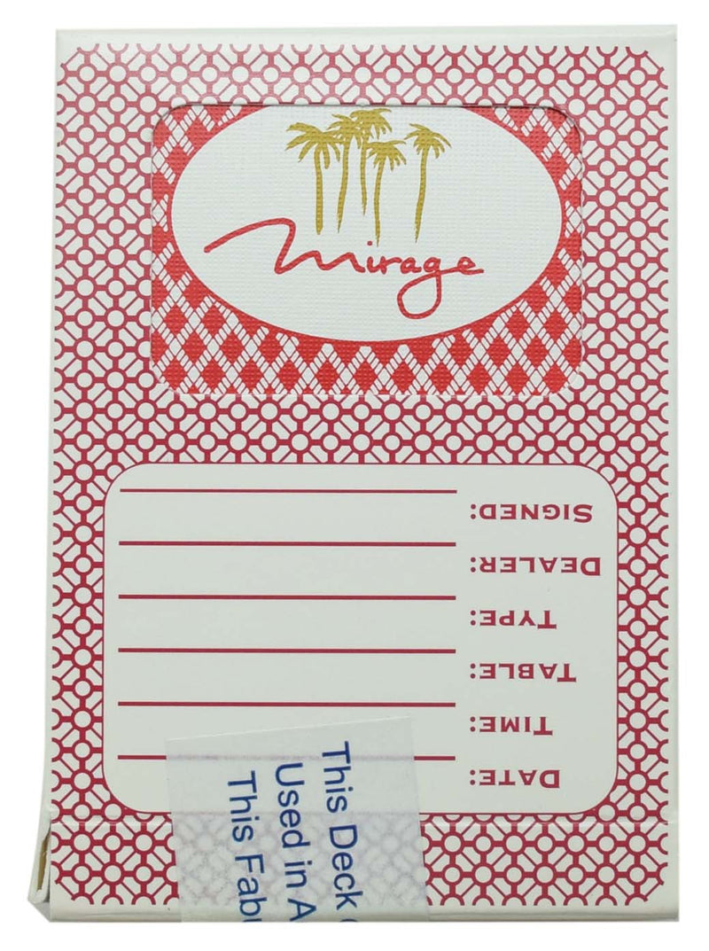 Mirage Casino Las Vegas Nevada Used Deck of Cards (Palm Trees)