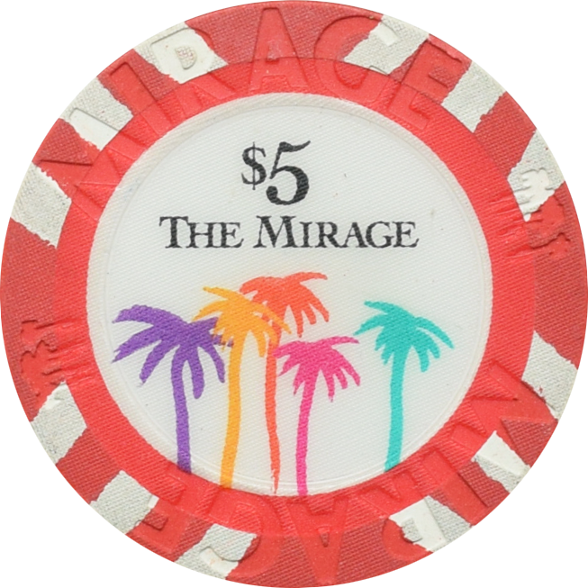 Mirage Casino Las Vegas Nevada $5 Chip 1996