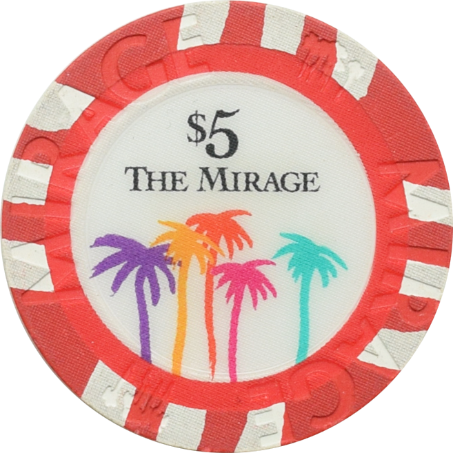 Mirage Casino Las Vegas Nevada $5 Chip 1996
