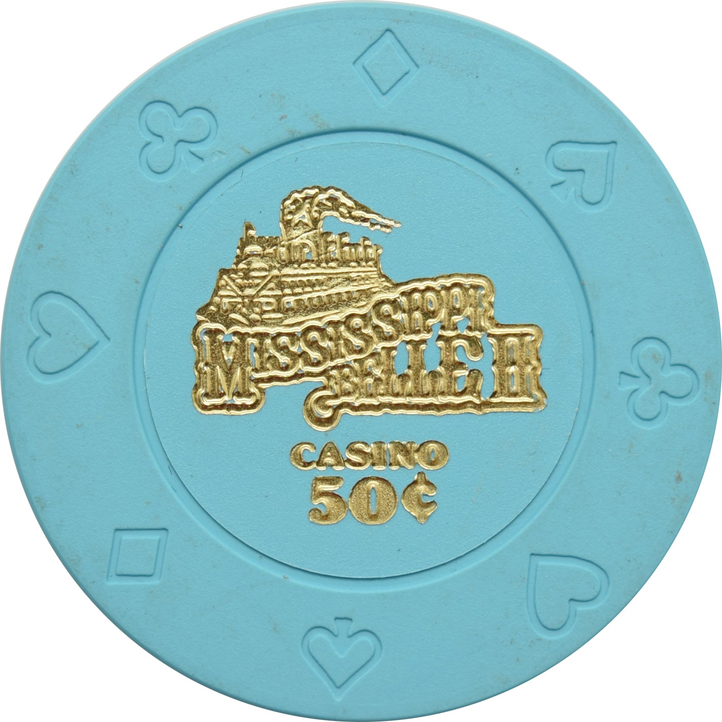 Mississippi Belle II Casino Clinton Iowa 50 Cent Chip