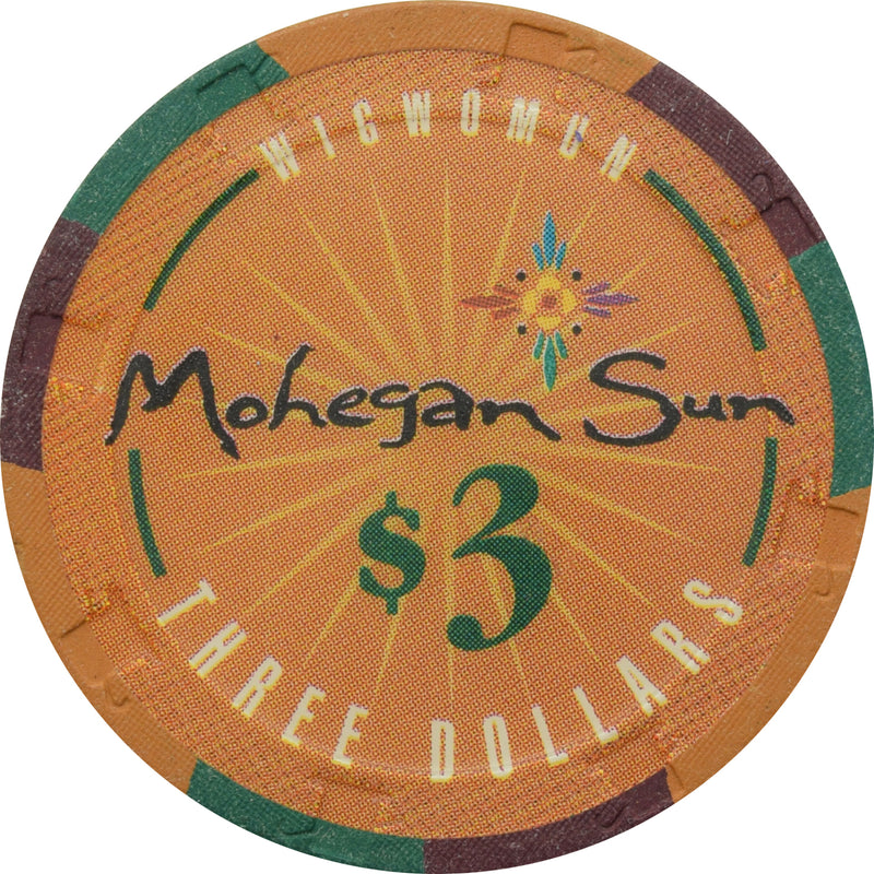 Mohegan Sun Casino Uncasville Connecticut $3 Chip