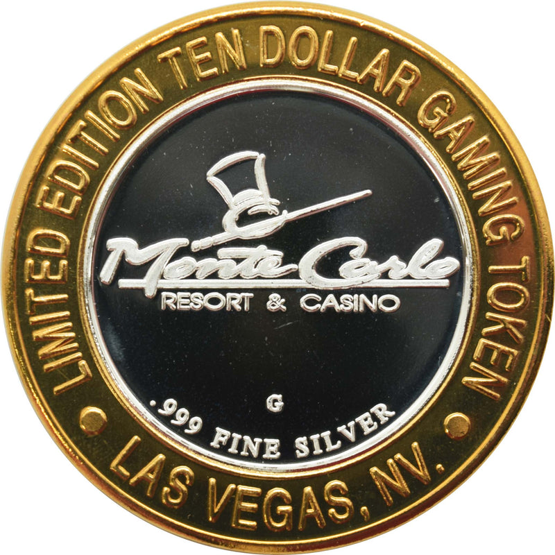 Monte Carlo Casino Las Vegas "Brewmaster Special" $10 Silver Strike .999 Fine Silver 1998
