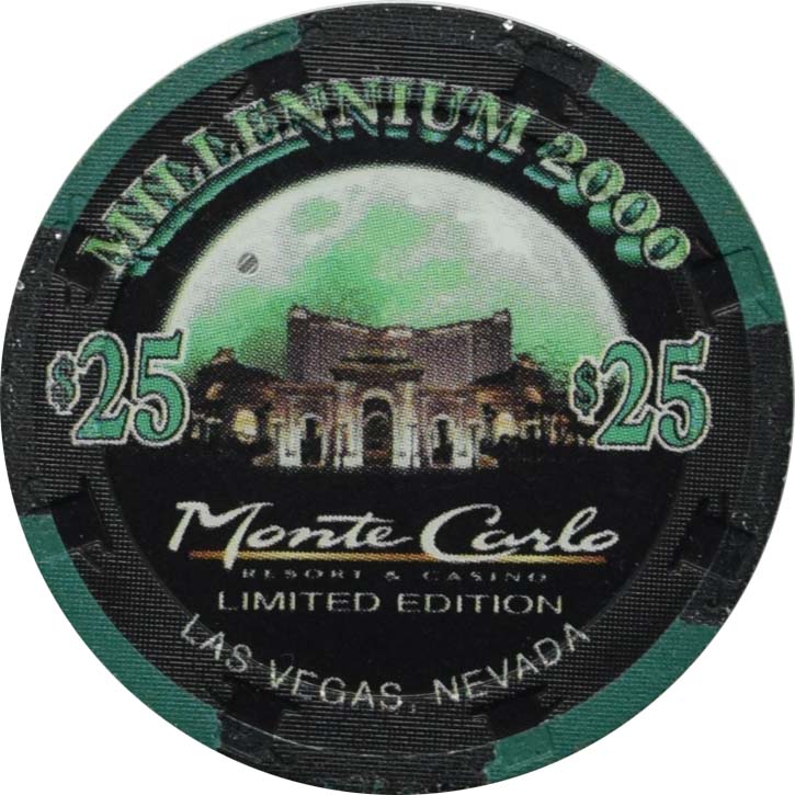 Monte Carlo Casino Las Vegas Nevada $25 Millennium Chip 2000