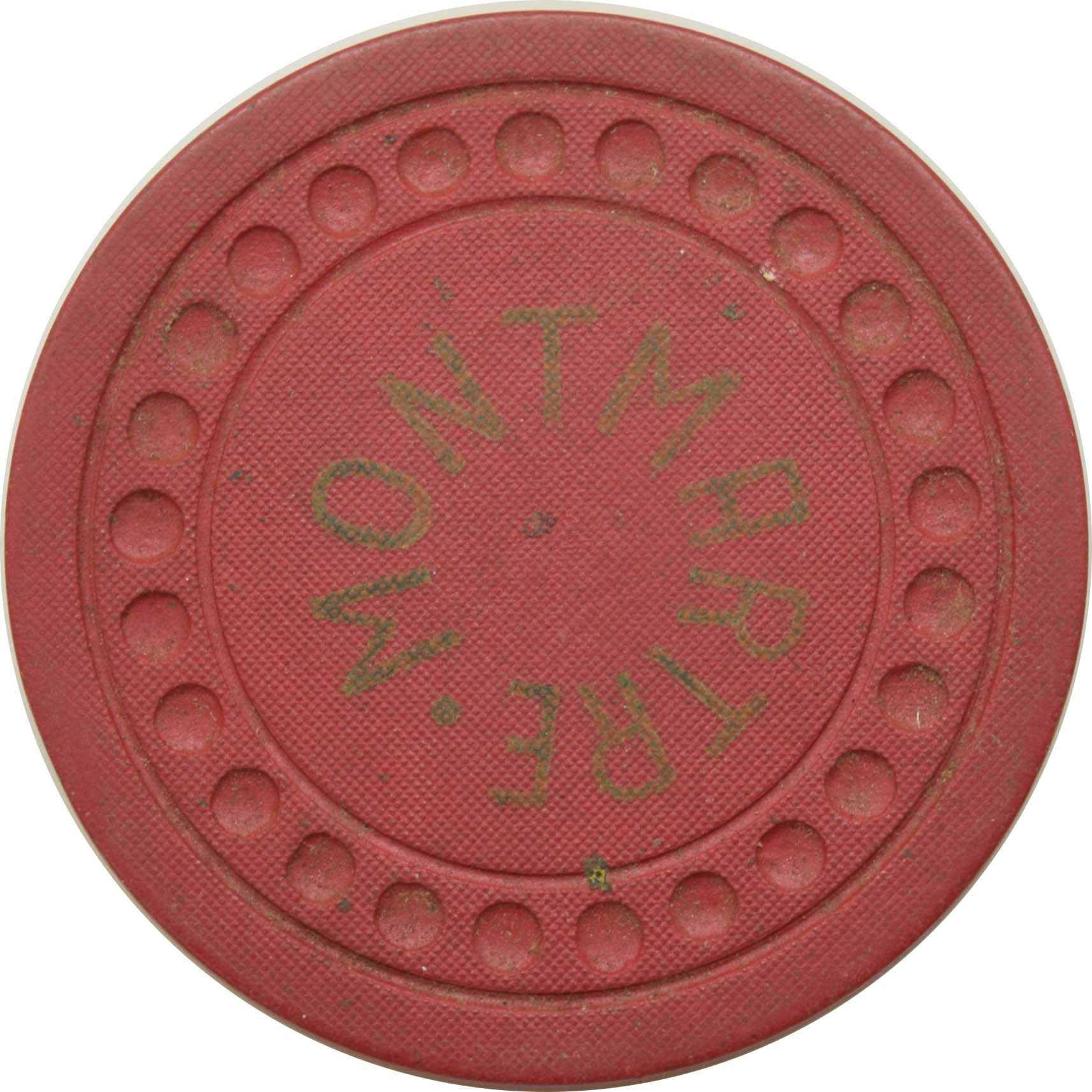 Montmartre Casino Havana Cuba Red Roulette Chip