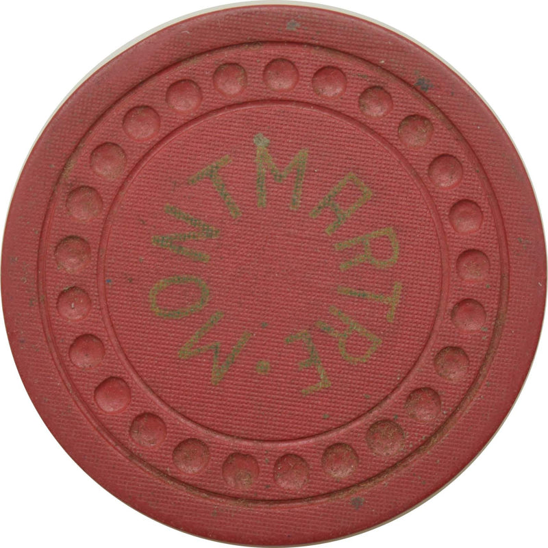 Montmartre Casino Havana Cuba Red Roulette Chip